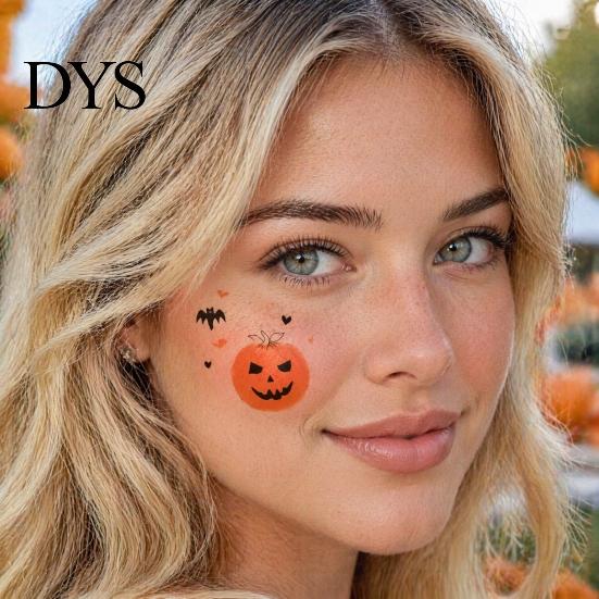 Halloween Face Tattoos Temporary Tattoos, Realistic Waterproof Water Transfer Stickers, Skin-friendly Tattoo for Adults Breathable Body Art,