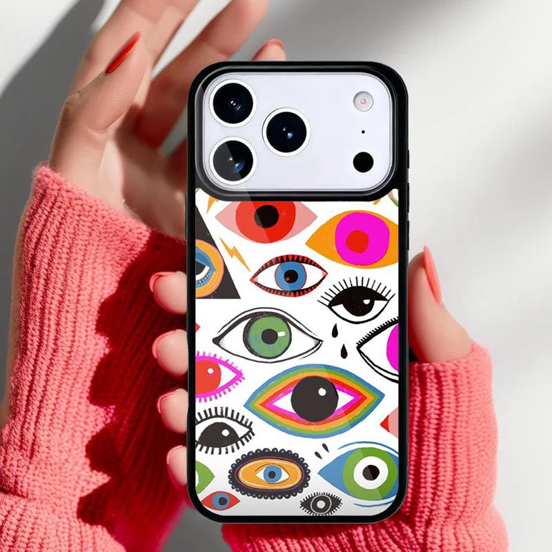 EVIL EYE Collage Phone Case for iPhone 17 16 15 14 13 Pro Max Back Cover for 12 11 Pro Coque