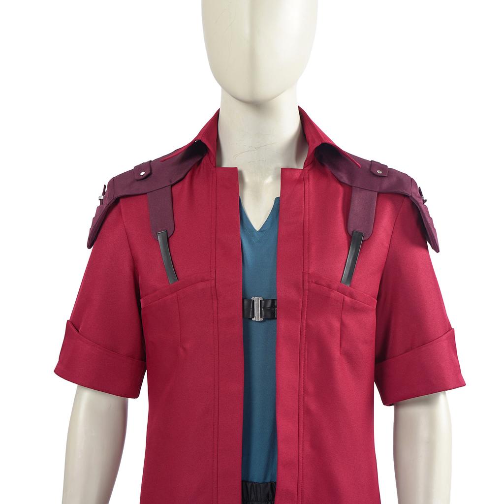 DMC 5 Dante Cosplay Wig Uniform Costumes Disguise for Adult Men Long Windbreaker Gloves Roleplay Outfits Halloween Carnival Suit