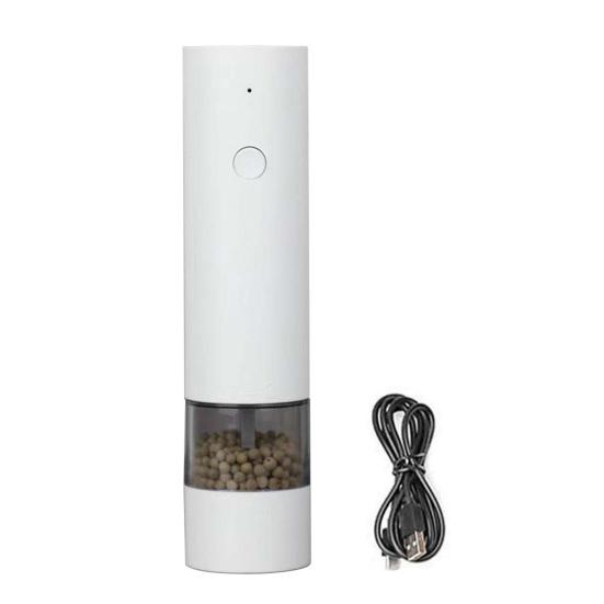 Elektrisches Salz- und Pfeffermühlen-Set mit eingebauter LED-Leuchte, einstellbare Mahlgrad, Gewürzmühle, wiederaufladbar, Küchenutensilien, Geschenk