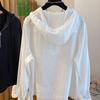 New Season Plus Size Korean Style Chic Half-Zip Hooded Sweatshirt, 300 Jin Loose Slimming Women's Top