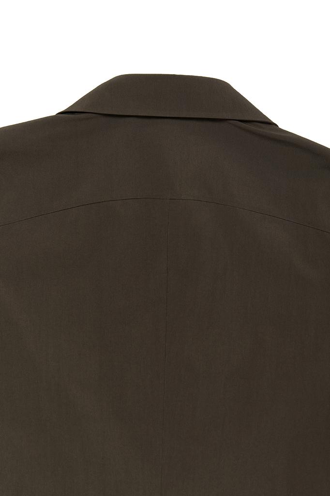 CURRENT Pintuck Detail Fitted Shirt [Brown]