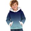 Kids Gradient Long Sleeve Hooded Top Casual Pullover Sweatshirt for Boys and Girls