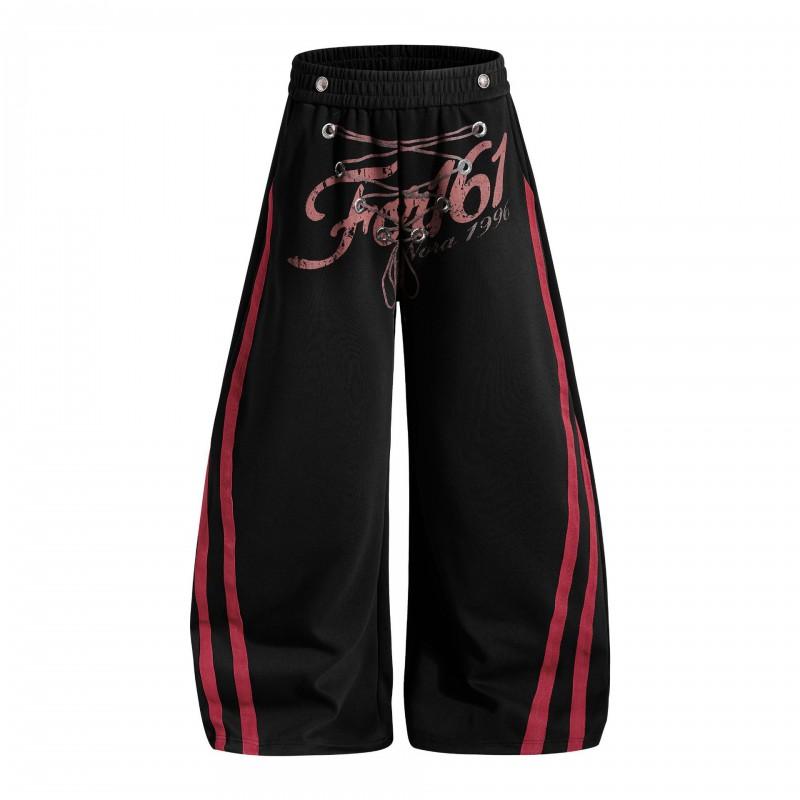 Pantaloni Jogger Unisex Streetwear in Cotone con Stampa di Lettere Hip Hop Danza Abbigliamento Casual