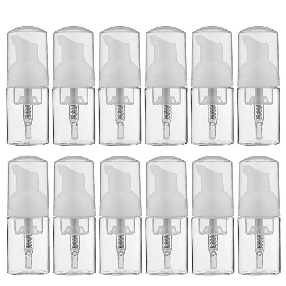 12Pcs 30ML Refillable Empty Foam Dispenser Bottle Plastic Bottle Portable for Cleaning Travel Mini Foaming Soap Pump