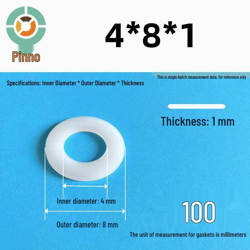 Thickened Nylon Plastic Flat Washer: Hard Plastic Gasket M2-M16