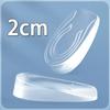 2pcs/4pcs Invisible Elastic Heel Pads Silicone Shock Absorbing Insoles Men's and Women's Arch Support Height Increasing Insoles