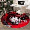 1pc Tokyo Ghoul Kaneki Ken Round Carpet  Anime Cartoon Design, Office Chair Mat, NonSlip Rug for Home Decor, Living Room