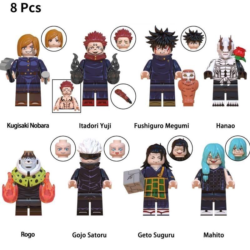 

Jujutsu Kaisen Строительный Конструктор Мини-фигурки Сделай Сам Модель АБС-пластик Детский Подарок