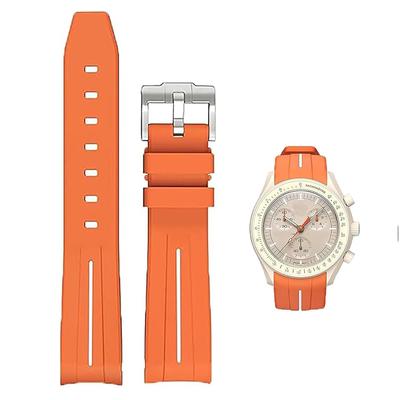 Bracelet de Montre 20mm pour et Bracelet de Montre en Caoutchouc avec Silicone Étanche et Inclut Outil de Réglage et Ressort Omega, Swatch, MoonSwatch, Omega,