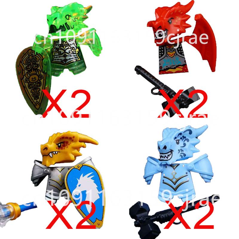 Kompatybilne MOC Średniowieczne Klocki Budowlane Postacie Żołnierze Smoczy Rycerze Czarny Lew Orzeł Zabawka Prezent Klocki Rolnik Żołnierz X048