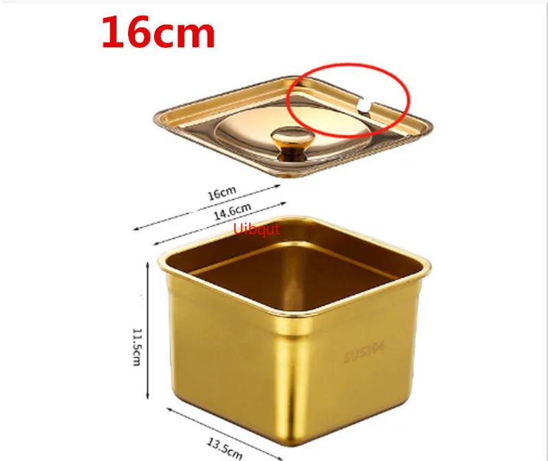Stainless Steel Tank Box with Cover Kitchen Oil Basin Square Barrel Storage Bottle Seasoning Box Jars and Lids Spice Jars Set