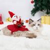 Adjustable Pet Costume Pet Santa Outfit Soft Breathable Fabric Dog Apparel for Making Up Festivities