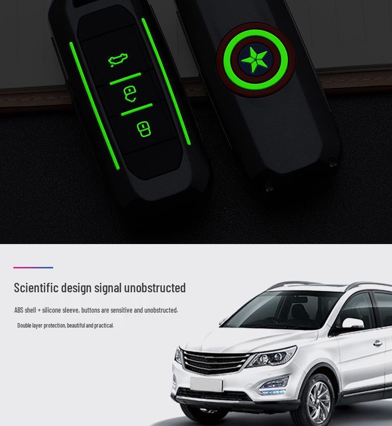 Baojun-Marvel Car Key Pouch: Stylish Buckle Remote Shell & Personalized Decoration