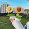 Tournesol Fleur Crochet Fleurs Artificielles Tissées à la Main Fini Girasol Crochet Plantes Cadeaux Invités Mariage Décoration de Bureau