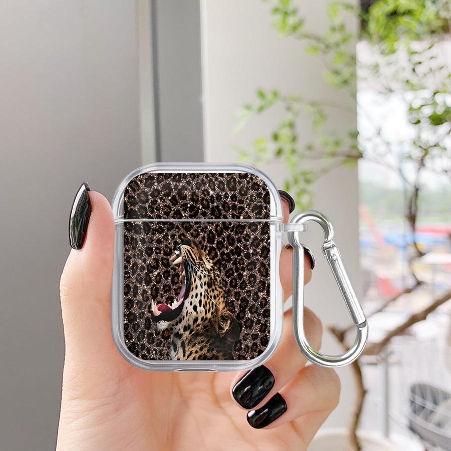 Clear Earphone Cases Cover Case For Airpods 1 4 Pro3 3 Pro 2 Pro2 Leopard Print Leopard