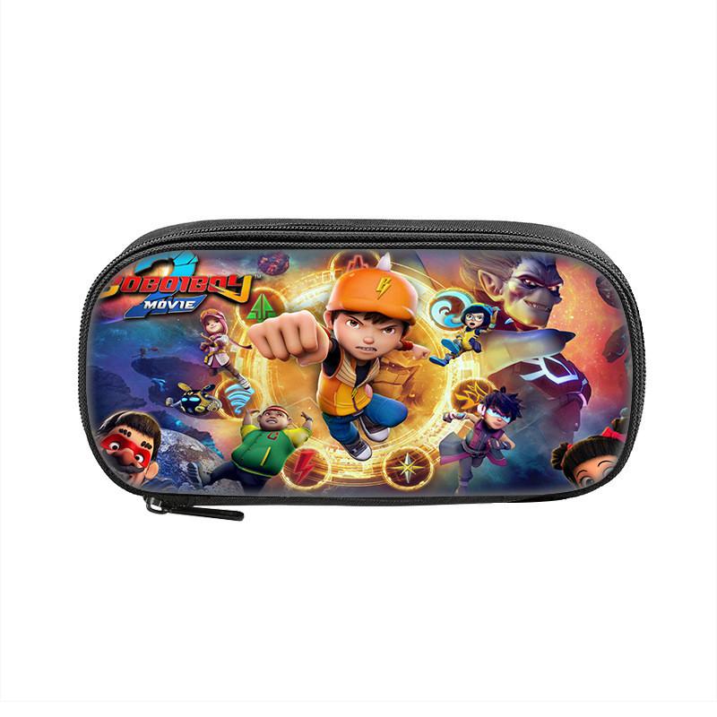 Boboiboy Pencil Case For Kids Nylon Storage Bag With Cartoon Design