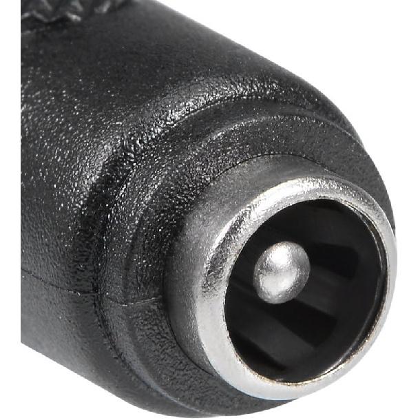 Uxcell 3Pcs DC Power Connector Adapter 5.5mmx2.1mm Female To Female Cable Jack Socket Converter for Laptop CCTV Camera Strip Lighting Black