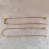 18K Gold Non-Fading Stainless Steel Double-Layer Bracelet for Women with Adjustable Three Gold Beads