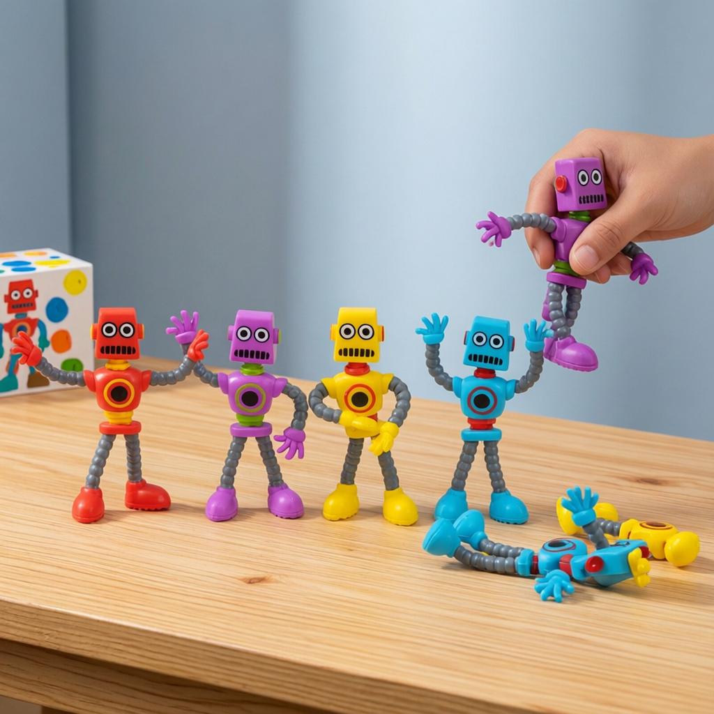 Creative Twistable Wire Robot Toy Poseable Fun Gag Gift For Kids Adults Stress Relief Fidget Toy Unique Home Desk Decoration
