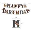 12inch Horse Happy Birthday Banner Latex Western Cowboy Pony Birthday Party Decoration  Boys