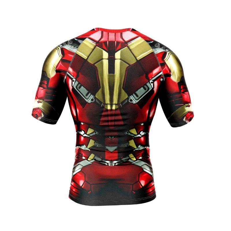 2026 New Men T-shirt Summer Casual Iron Man Armor 3D Printed Kids Adults Cosplay T-shirt Short Sleeved Plus Size Tops Clothing
