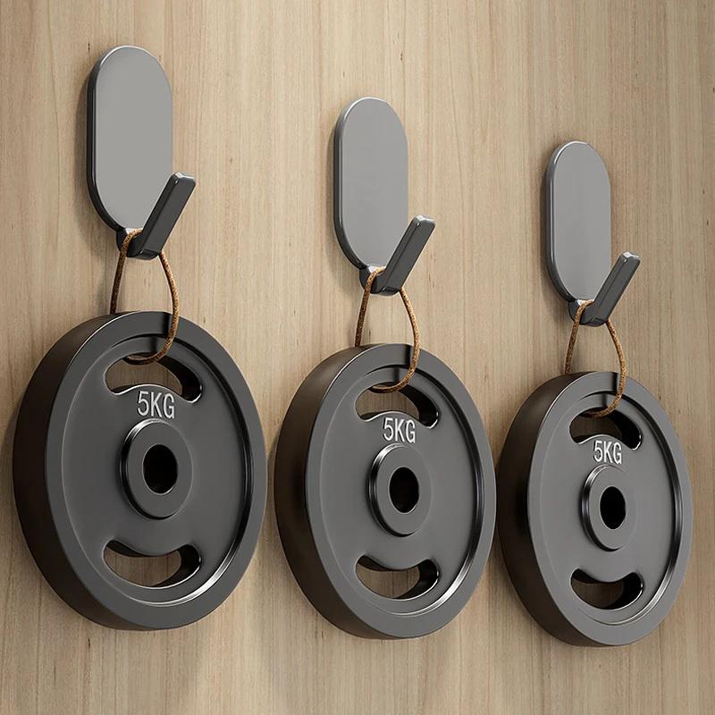 5Pcs Strong Wall Hooks Self Adhesive Key Coat Bag Hanger Hook Bathroom Kitchen Door Robe Towel Storage Rack Hook Accessories