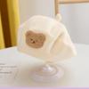 Winter Knit Beret Hat for Baby Cute Cartoon Bear Infant Painter Cap Autumn Winter Warm Woolen Kids Artist Caps