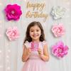 5Pcs Center Decoration Paper Flowers Pink 3D Wall Decoration  Party Decoration