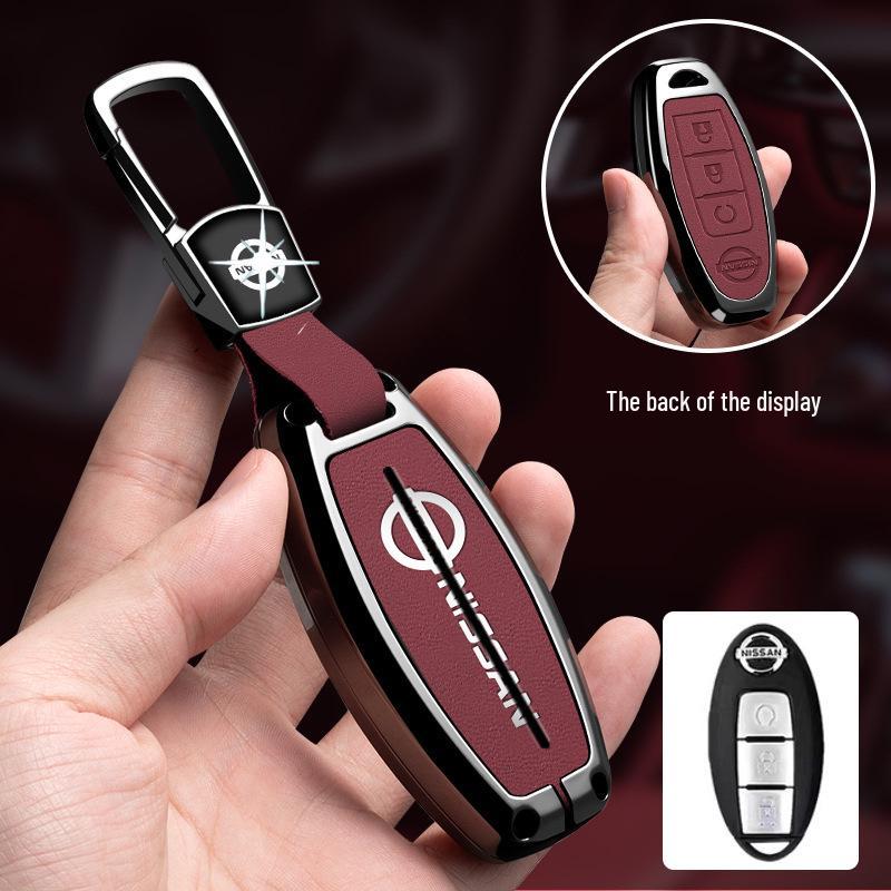 Metal Keychain Cover for Nissan Qashqai, X-Trail, Tiida, Kicks, Murano, Sylphy, Terra