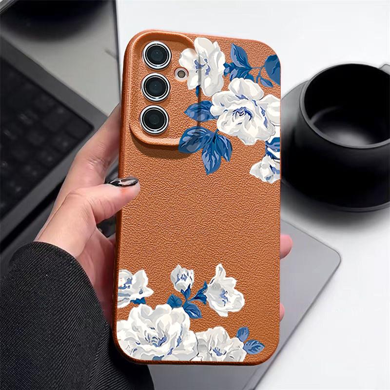 

Белый Чехол с Гарденией для Samsung S26 S25 S24 Ultra S23 S22 S21 FE A15 A16 A17 A26 A35 A36 A37 A54 A55 A56 A57 5G Силиконовый Чехол с Текстурой Кожи Samsung S21 FE коричневый