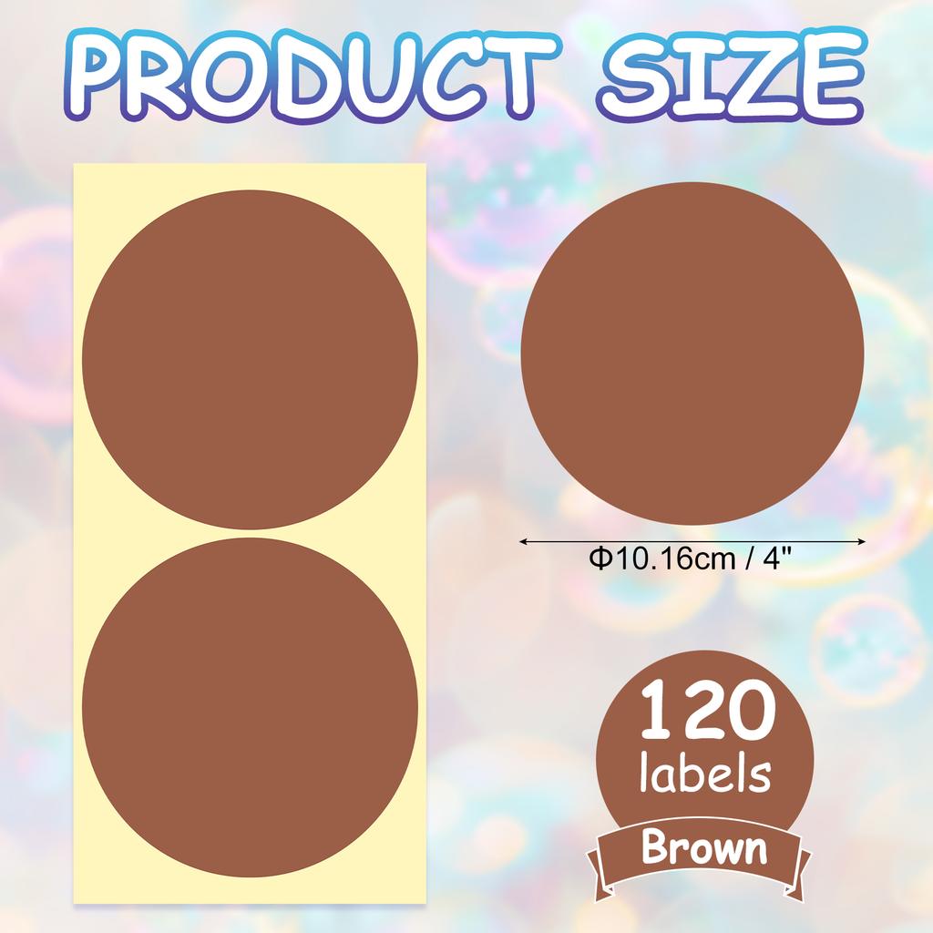 30/60Sheet Colored Dot Stickers Labels 4Inch Circle Price Sticker Self Adhesive Circle Tags Coding Labels for Organizing Sealing