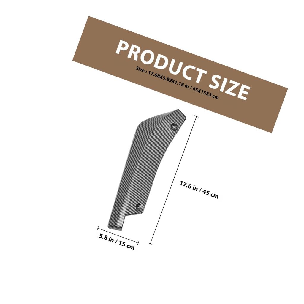 1Pair Rear Bumper Lip ABS Durable Rear Fender Skirt Lip Spoiler Car Exterior Protection Trim for Universal Car Models