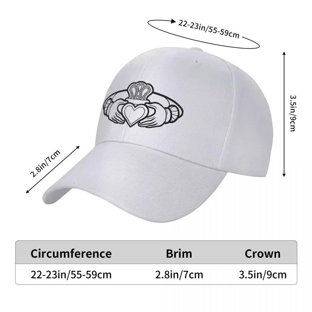 Cool Claddagh Ring Celts Symbol Trucker Hat Men Women Custom Adjustable Adult Baseball Cap Spring