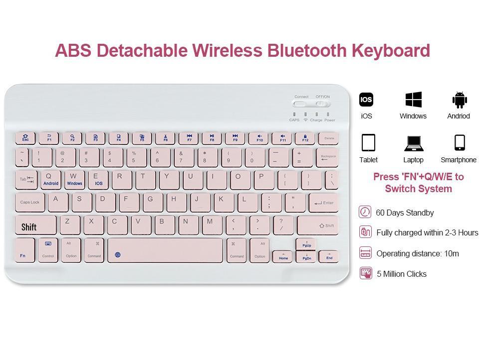 iPad Pro 12.9" Leather Case with Detachable Magnetic Keyboard & Stylus Holder