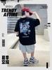Boys' set summer new 2026 children's short sleeved t-shirt thin casual pants fashion two-piece set