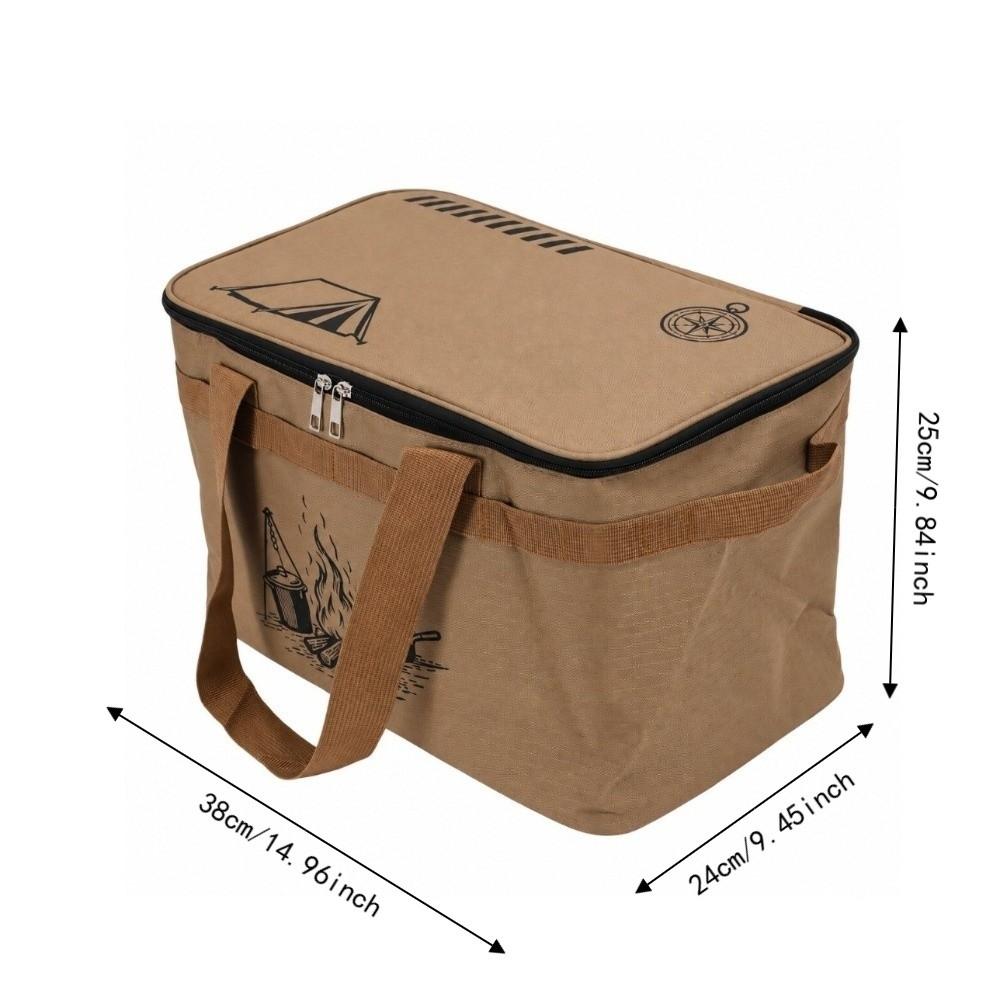 Waterproof Camping Storage Bag 600D Oxford Fabric Picnic Organizer Bag Cookware Organizer Bag BBQ