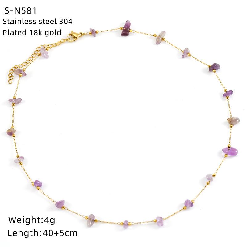 Halskette aus Edelstahl mit glasierten Perlen und Kristallen, süße türkisfarbene Natursteinkette, Persönlichkeit, hochwertige Schlüsselbeinkette