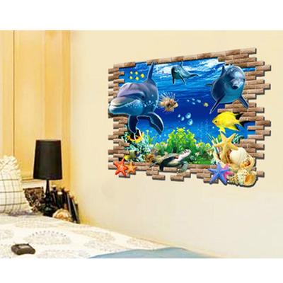 3D Children Room Sofa Background Underwater World Pattern Wall Decorativ
