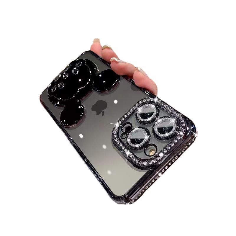The High-end Goddess Is Suitable for The IPhone14promax Diamond-encrusted Phone Case, Apple 13 Cartoon Stand and 12 Drop Resistance