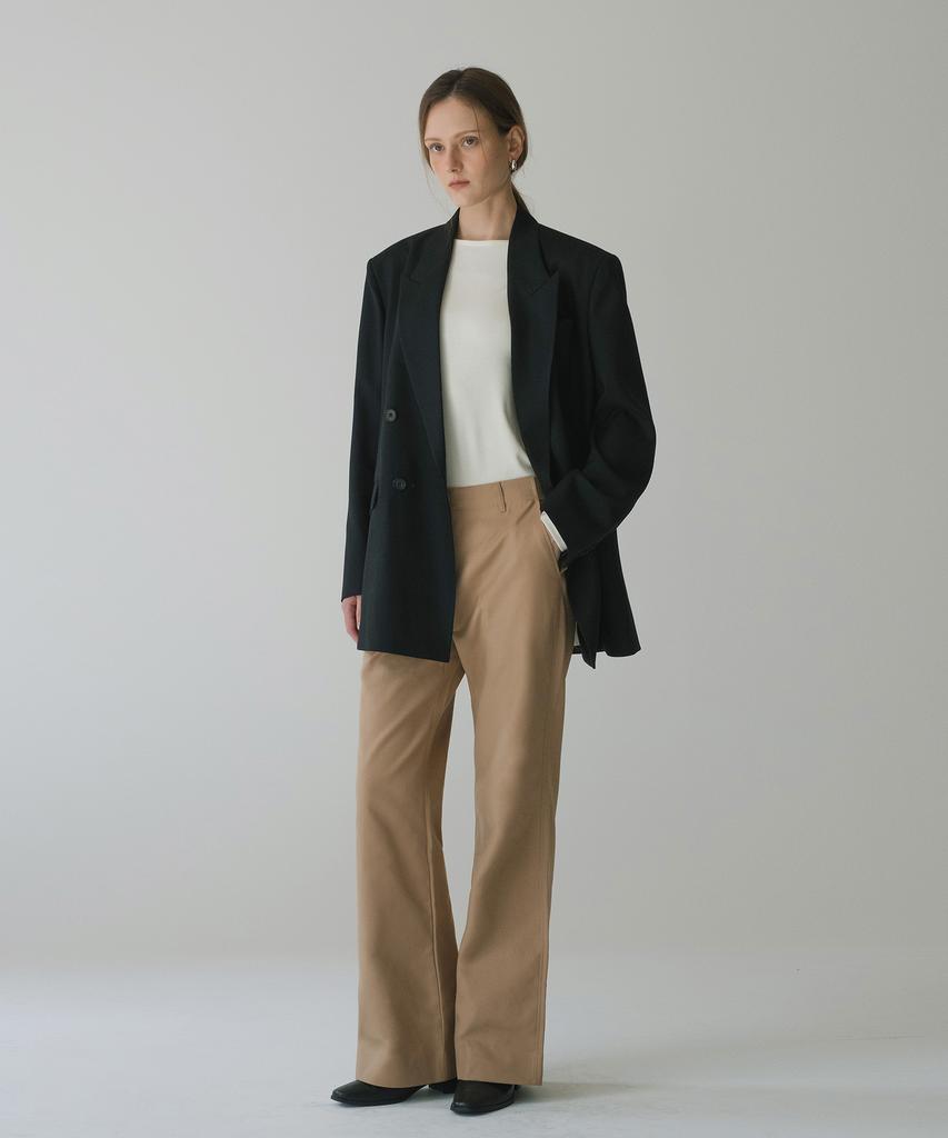 Siyajyu Sipt7173 Low-Rise Urban Cotton Pants_Beige