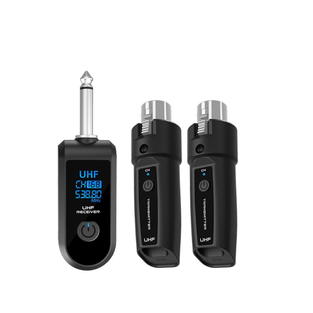 Wireless Microphone Converter XLR Transmitter and Receiver Wireless System Signal Adapter for Audio Mixer Dynamic Mic Guitar