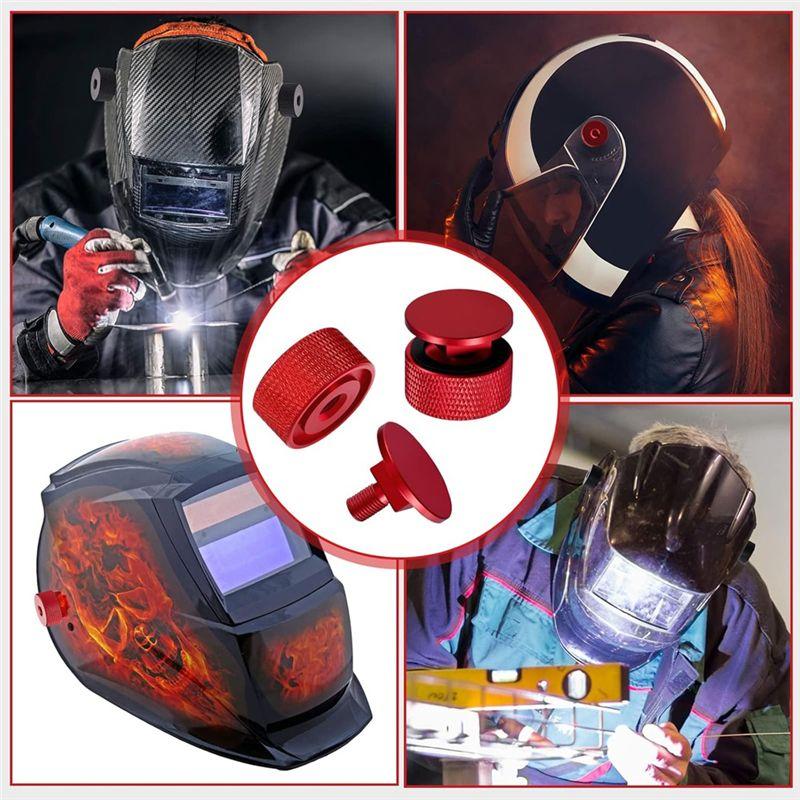 AEE2-2Pairs Welding Hood Helmet Fasteners Aluminum Helmet Headgear Replacement Part Accessories Screws Flip Hood For Hard Hat