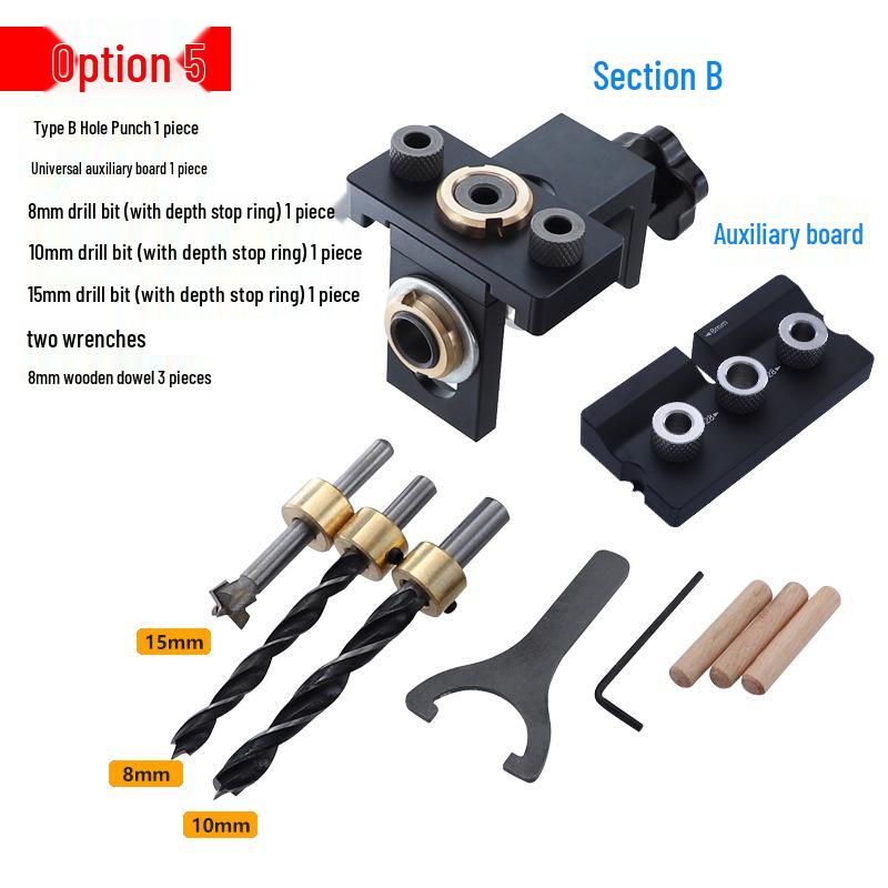 3-in-1 Woodworking Punch Locator & Round Tenon Tool