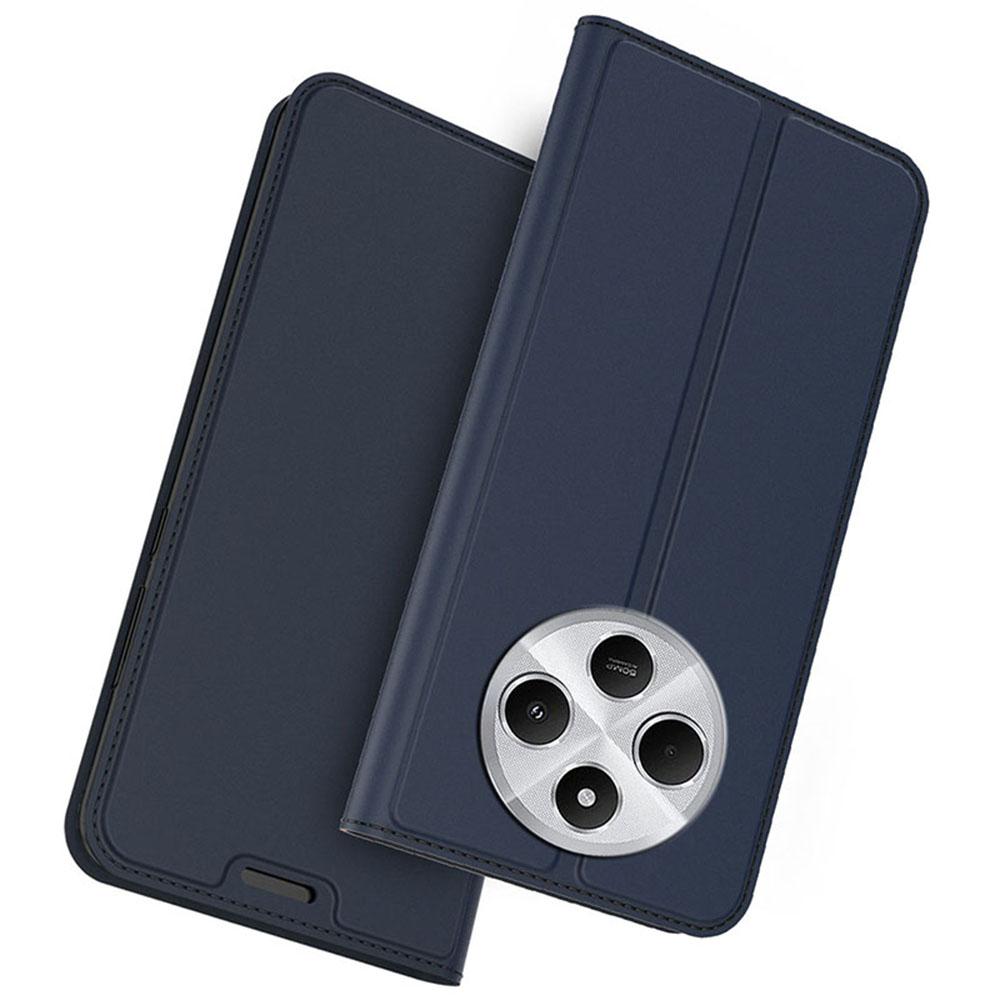 

For Xiaomi Poco C75 4G/Redmi 14R 5G/14C 4G Case PU Leather Phone Cover with Card Holder Stand Magnetic Closure Blue