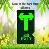 Safety Exit PVC Luminous Floor Sticker - Caution Slippery Steps & Fire Sign