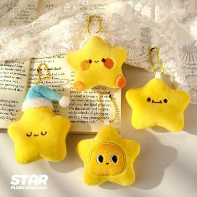 Cute Doll Star Plush Key Chain Fluffy Bag Pendant Charms Y2K Stars Keychains Christmas Gift