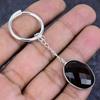 Natural Smoky Topaz Gemstone 925 Sterling Silver Jewelry Keychain 3.15" ETC-13849