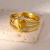 Women Rings Stainless Steel Gold Color Finger Ring for Female Simple Aesthetic Jewelry Accessories Handmade Gifts Anillos Mujer