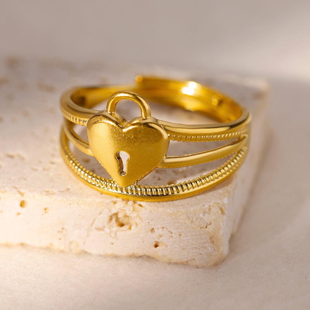 Women Rings Stainless Steel Gold Color Finger Ring for Female Simple Aesthetic Jewelry Accessories Handmade Gifts Anillos Mujer